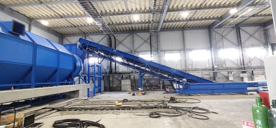 Equipamento de accionamento motorizado de alta capacidade para resíduos de palha de papel e embalagens plásticas a granel