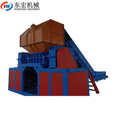 Triturador de eixo duplo de 110kW de potência para trituração de perfis de alumínio de 8000 kg de peso