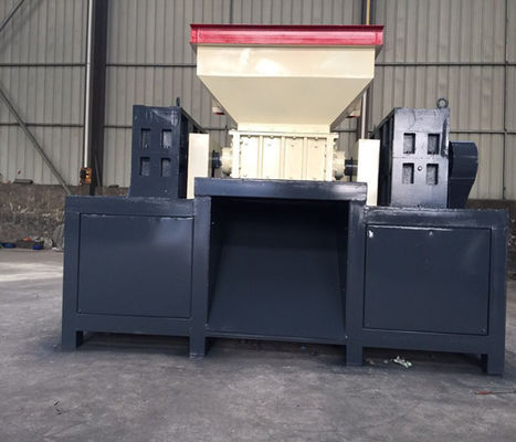 Triturador de sacos tecidos de plástico de duplo eixo de aço carbono para redes de pesca e tubos de filme de resíduos