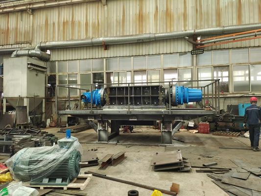 Triturador de sacos tecidos de plástico de duplo eixo de aço carbono para redes de pesca e tubos de filme de resíduos