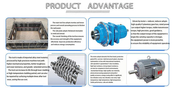Linha de produção multifuncional de trituradores grandes para trituração e reciclagem de sucata de aço