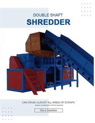 8000KG Heavy Double Shaft Industrial Scrap Metal Shredder para trituração e trituração
