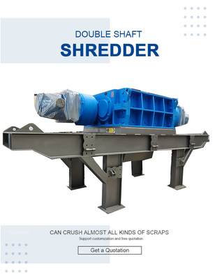 8000KG Heavy Double Shaft Industrial Scrap Metal Shredder para trituração e trituração