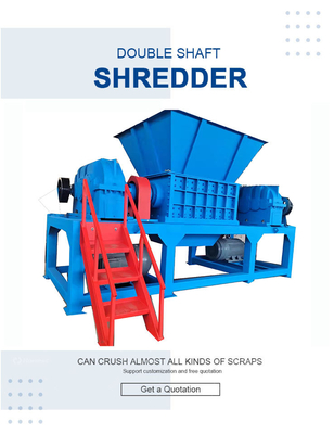 8000KG Heavy Double Shaft Industrial Scrap Metal Shredder para trituração e trituração