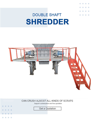 8000KG Heavy Double Shaft Industrial Scrap Metal Shredder para trituração e trituração